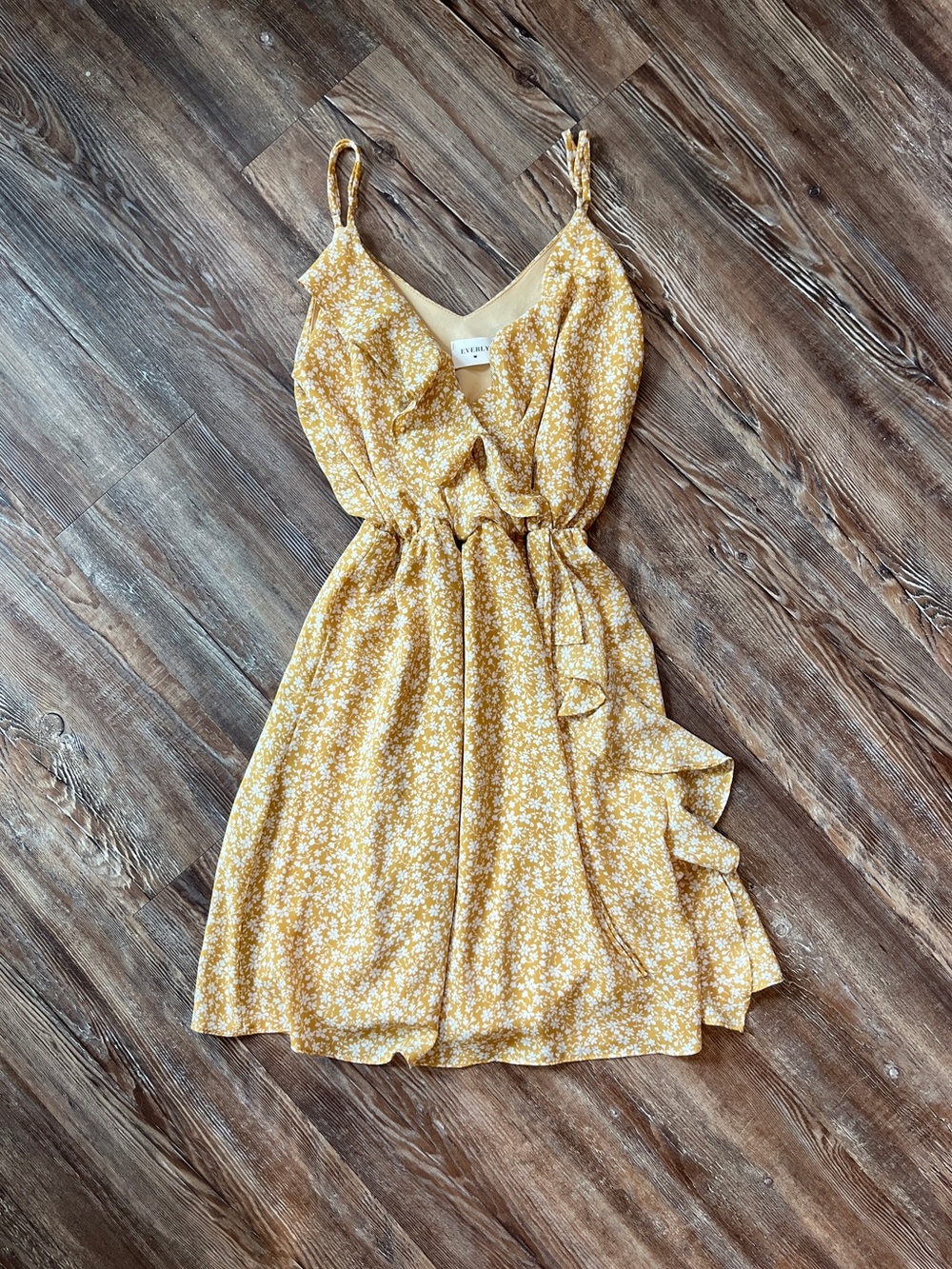 Everly Floral Ruffle Sundress - Yellow
